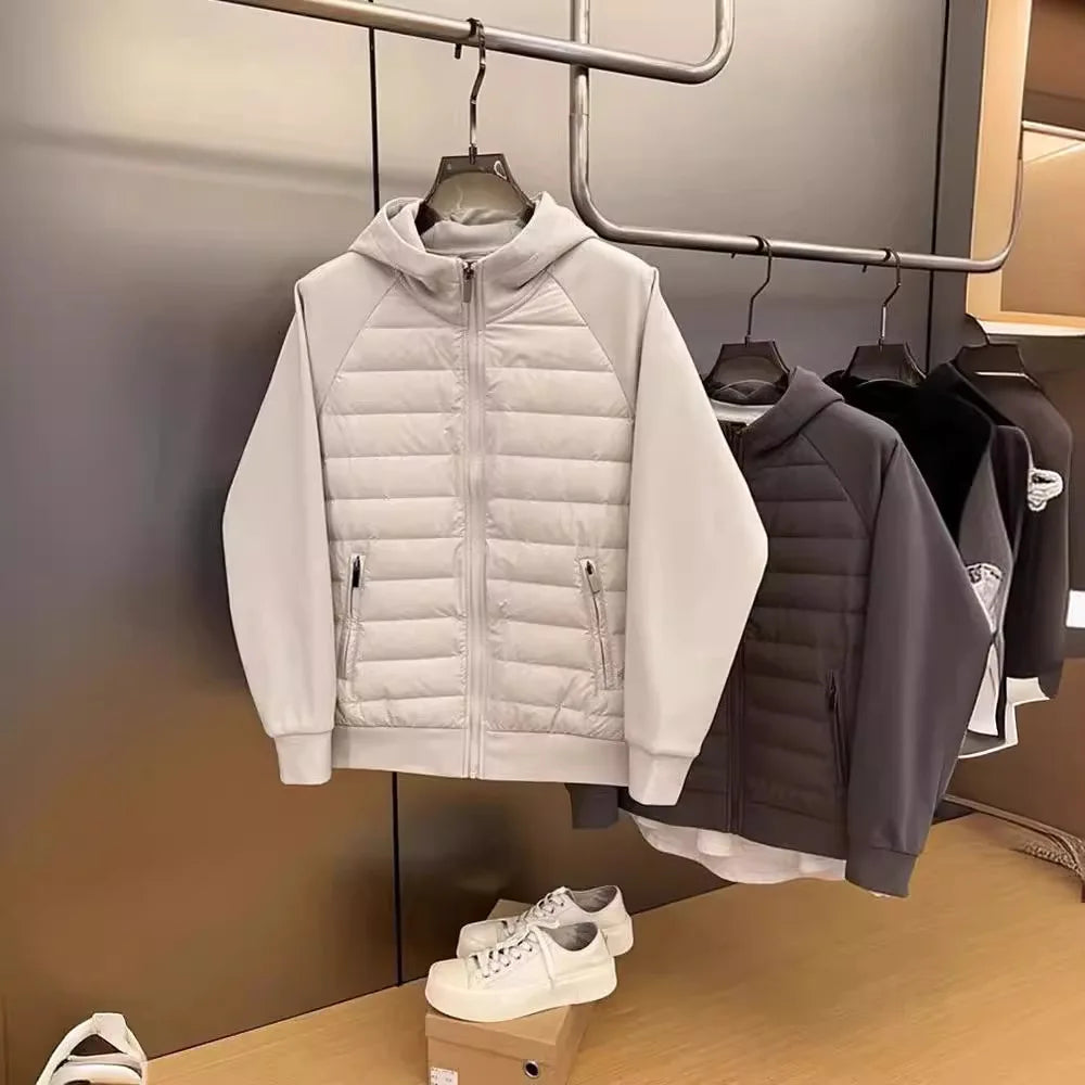 men´s knitted cardigan w/Hood