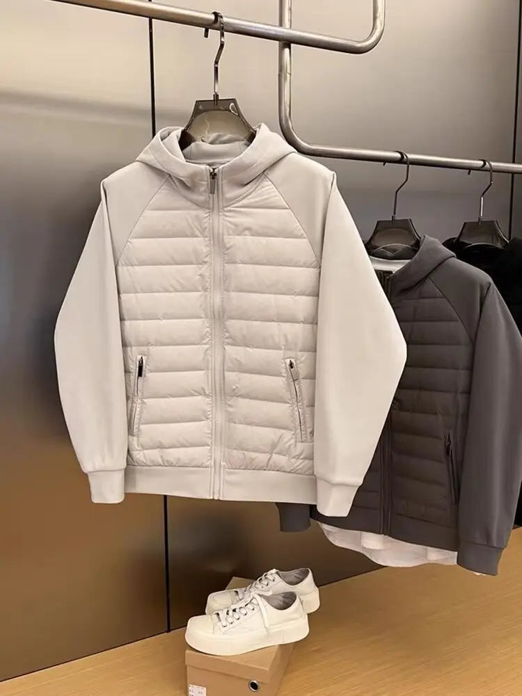 men´s knitted cardigan w/Hood